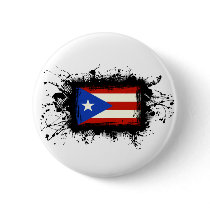 Puerto Rico Flag Pinback Button