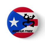 Puerto Rico Flag & Coqui Button