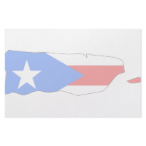 Puerto Rico Flag Map stationery