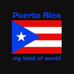 Puerto Rico Flag Map Text Ladies Baby Doll