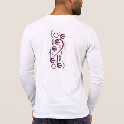 Puerto Rico Flag Musical Notes T Shirts