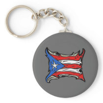 Puerto Rico Flag of Reggaeton Key Chains