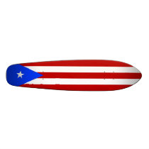 Puerto Rico Flag Old School Skateboard