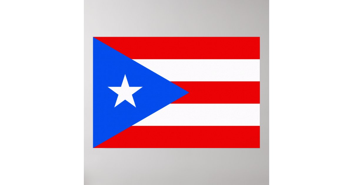 Puerto Rico Flag Poster Zazzle