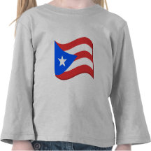Puerto Rico Flag Waving Tees and Gifts