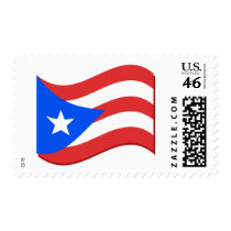Puerto Rico Flag Waving Tees and Gifts Postage Stamps