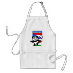 This adorable little panda is too cute! He's featured in front of a large flag from Puerto Rico and ready to play football and score some goals. This cute design is perfect for football players and soccer fans.