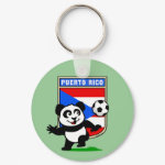 This adorable little panda is too cute! He's featured in front of a large flag from Puerto Rico and ready to play football and score some goals. This cute design is perfect for football players and soccer fans.