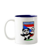 Puerto Rico Football Panda mugs by cuteunion Puerto Rico Football Panda mugs