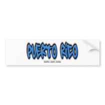 Puerto Rico Graffiti Bumper Sticker
