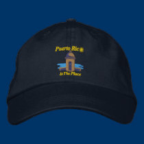 Puerto Rico Is The Place Embroidered Hat embroidered hats