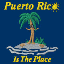 Puerto Rico Is The Place Embroidered  Polo embroidered shirts