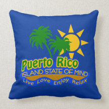 Puerto Rico Island State of Mind pillow