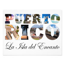 Puerto Rico La Isla Del Encanto Collage / Montage Custom Announcement