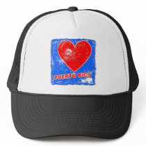 Puerto Rico Love Heart Products hats