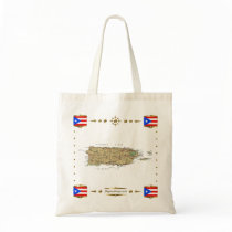 Puerto Rico Map + Flags Bag