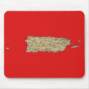 Puerto Rico Map Mousepad