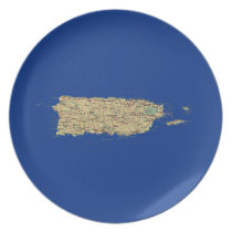 Puerto Rico Map Plate
