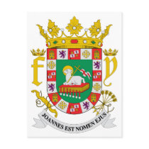 Puerto Rico Official Coat Of Arms Heraldry Symbol Post Cards