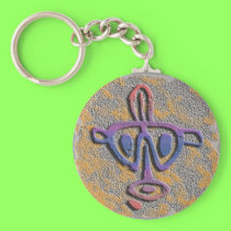 Puerto Rico - petroglyph - Customized keychains