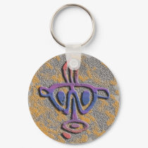 Puerto Rico - petroglyph - Customized keychains