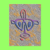 Puerto Rico - petroglyph postcards
