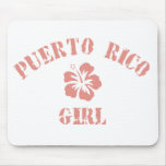 Puerto Rico Pink Girl Mouse Mat