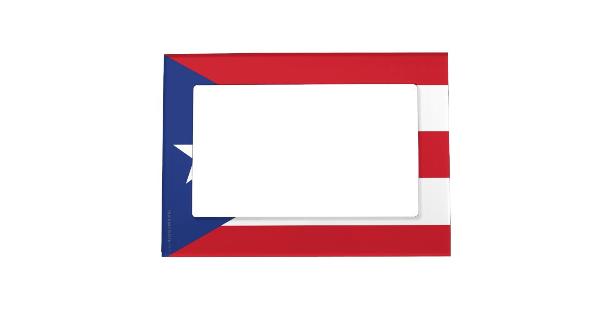 Puerto Rico Plain Flag Picture Frame Zazzle