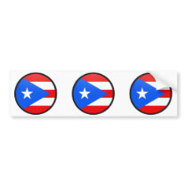 Puerto Rico quality Flag Circle bumper stickers