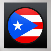 Puerto Rico quality Flag Circle Print