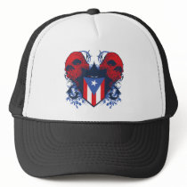 Puerto Rico Skulls Mesh Hats