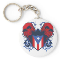 Puerto Rico Skulls Key Chain