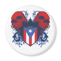 Puerto Rico Skulls Magnets