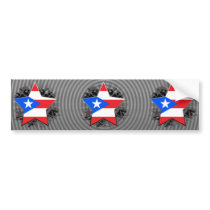 Puerto Rico Star Bumper Sticker