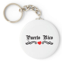 Puerto Rico Tattoo Style Keychain