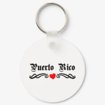 Puerto Rico Tattoo Style keychains