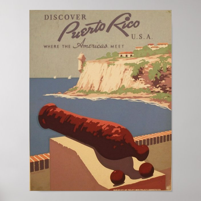 Puerto Rico Usa Vintage Travel Poster Art Print Zazzle