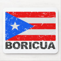 Puerto Rico Vintage Flag Boricua Mousepad