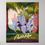 Puerto Rico Vintage Travel Poster Art Print