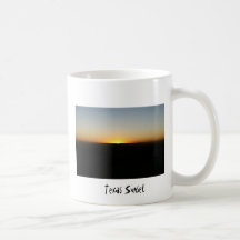 Puesta del sol de Tejas Tazas