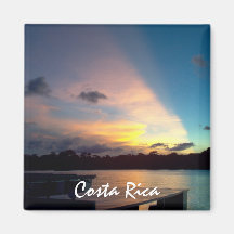 Puesta del sol de Tortuguero Imán De Nevera