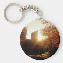 Puesta del sol del edificio de Flatiron en New Yor Llavero Personalizado