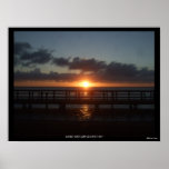 Puesta del sol sobre la bahía de Corpus Christi Posters