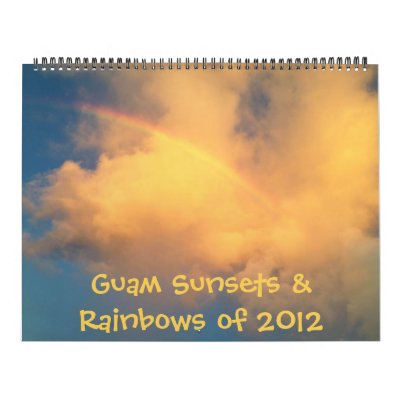 Puestas del sol de Guam y arco iris de 2012 (calen Puestas del sol de Guam y arco iris de 2012 (calen