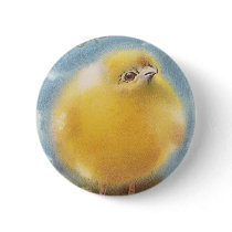 Puffball Chick Vintage Easter Pinback Button