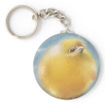 Puffball Chick Vintage Easter Keychain