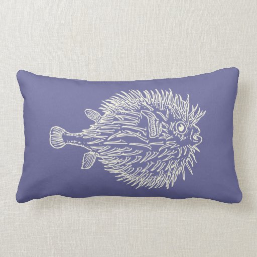 Puffer Fish Throw Pillows Zazzle