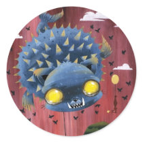 Puffer Puss - Fade to Black stickers