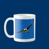 Puffin in flight mugs