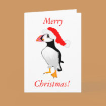 Puffin With Santa Hat cards by Perlyyyy Puffin With Santa Hat cards